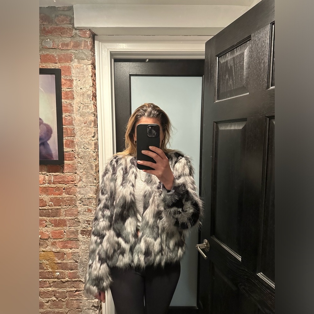 Faux fur jacket